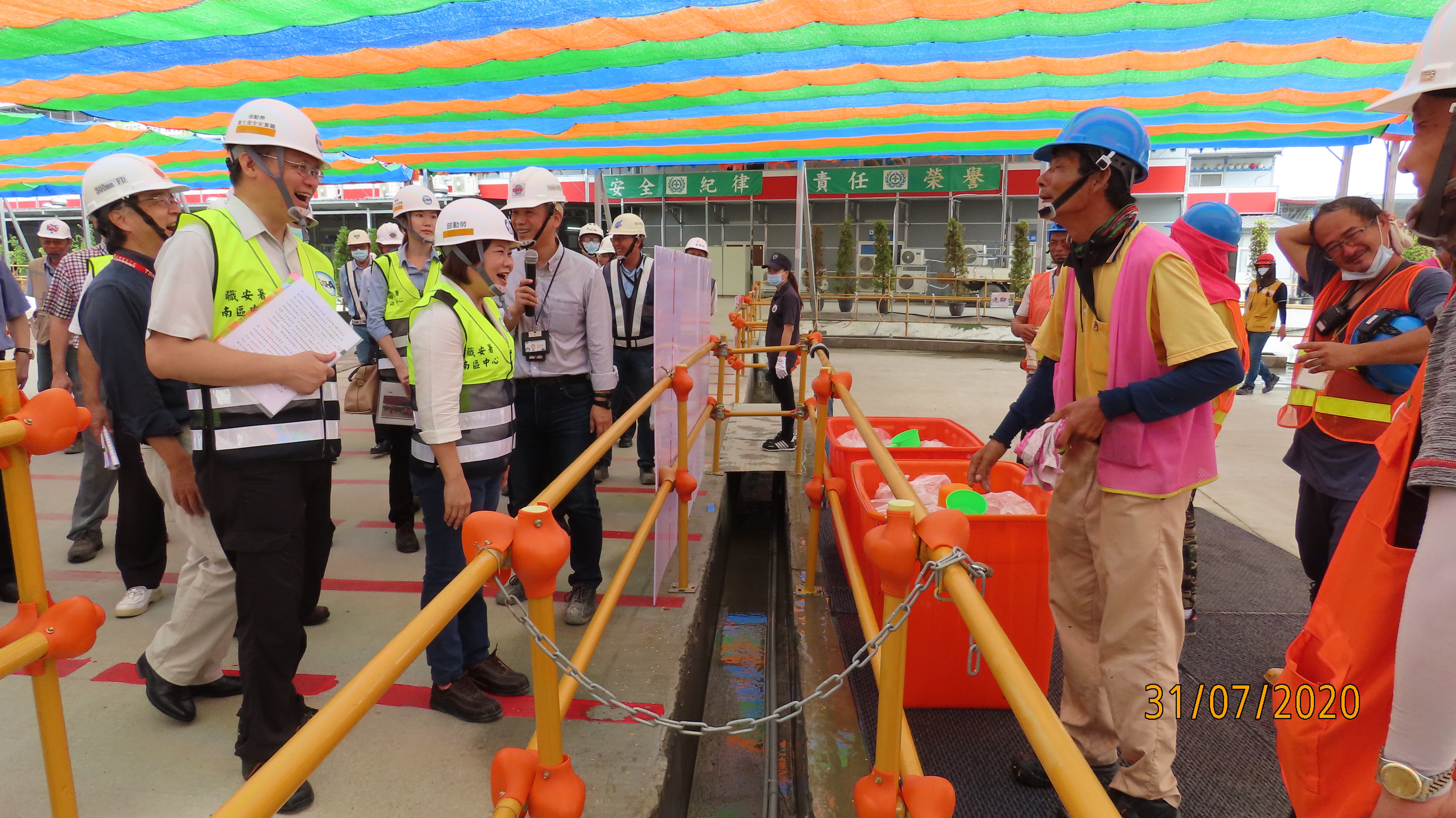 Labor Minister Hsu Ming-Chun Inspects TSMC's New Plant in the Southern Taiwan Science Park and Shows Concern for Labor Safety and Heat Illness Prevention